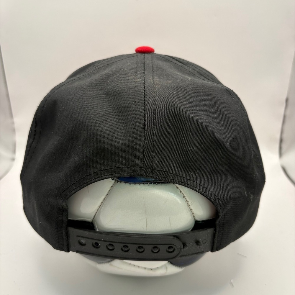 Vintage Chicago Bulls Twins Enterprise Snapback Hat Black Red NBA Basketball Cap - Picture 3 of 6